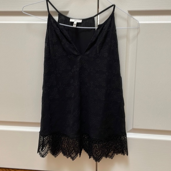 ⭐️Host Pick⭐️ Joie Black Lace Edged Top - Picture 2 of 6
